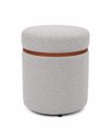 Ver imagem 3 de Kit de Puff com Cinta Superior Cobre Fosco Cinza Linho - Let Móveis
