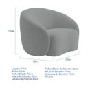 Ver imagem 7 de Kit Divã Recamier Orgânico Marrocos 160cm Lado Direito e 1 Poltronas Amore Bouclé