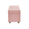 Recamier Bau Madri 1,20m Suede Rosa Bebe - Inova Decor Inova Decorações - 4