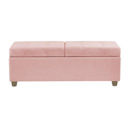 Recamier Bau Madri 1,20m Suede Rosa Bebe - Inova Decor Inova Decorações - 2