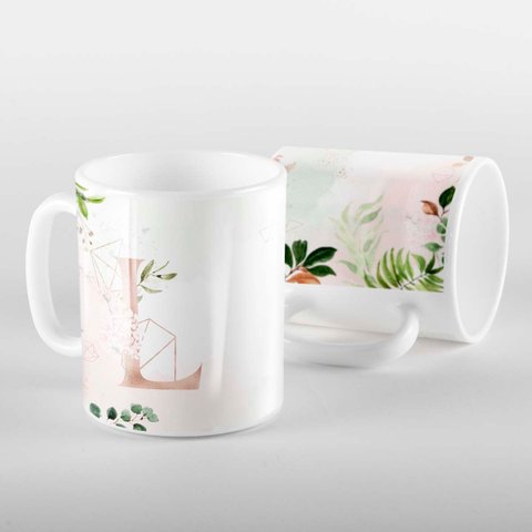 Caneca Letras Iniciais L Rose
