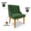 Ver imagem 6 de Kit 04 Cadeiras de Jantar Liz Suede Verde Base Fixa Madeira Castanho - D’Rossi