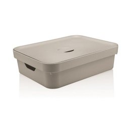 Caixa Organizadora Cube G Baixa com Tampa Bege CC550 OU - 1