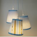 Ver imagem 3 de Lustre Pendente Quarto de Menino Crie Casa Azul e Bege