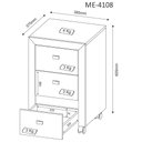 Ver imagem 4 de Conjunto Escritório Completo com Mesa Gaveteiro e Estante Cor:nogal