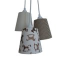 Ver imagem 2 de Lustre Pendente Bebê Cavalinho Dim Dom Crie Casa Bege e Marrom