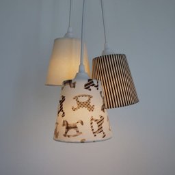 Lustre Pendente Bebê Cavalinho Dim Dom Crie Casa Bege e Marrom - 3