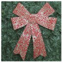 Ver imagem 1 de Kit 8 Enfeite Árvore Natal Laço Arabesco Com Veludo 42 Cm