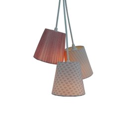 Lustre Pendente Fita Crie Casa Tons de Rosa - 1