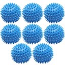 Ver imagem 1 de Kit 8 Esferas de Secagem Dryer Balls Bolas para Secar Roupas Secadora Log Ordene Azul