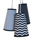 Ver imagem 1 de Lustre Pendente Triplo Chevron Crie Casa Preto e Branco