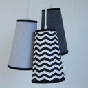 Ver imagem 3 de Lustre Pendente Triplo Chevron Crie Casa Preto e Branco