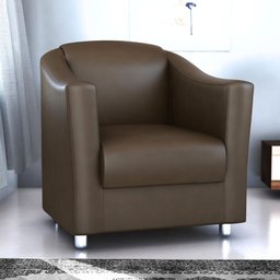 Jogo de Poltronas Decorativas Eagle Sintetico Marrom - 2