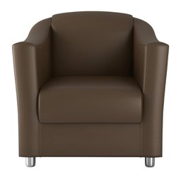 Jogo de Poltronas Decorativas Eagle Sintetico Marrom - 4