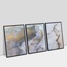 Quadro Abstrato Mármore Grande Para Sala Decorativos - KIT COM 3 QUADROS DE 120 X 80 CM CADA - MOLDU - 2