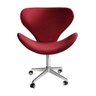 Cadeira Decorativa Escritório Swan com Rodizio Bella Decor - Bordô - 1