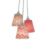 Lustre Pendente Bebê Crie Casa Cacho Chevron Coral - 1