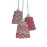 Lustre Pendente Bebê Crie Casa Cacho Chevron Coral - 3