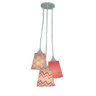Lustre Pendente Bebê Crie Casa Cacho Chevron Coral - 2