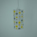 Ver imagem 3 de Luminária Pendente Cilíndrica Crie Casa Poás Amarelo, Cinza e Branco