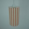 Luminária Pendente Cilíndrica Listrada Crie Casa Laranja e Bege - 3