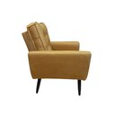 Ver imagem 4 de Poltrona Saturno para Sala de Estar Quarto Escritório Tecido Suede - Amarelo