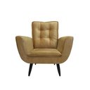 Ver imagem 2 de Poltrona Saturno para Sala de Estar Quarto Escritório Tecido Suede - Amarelo