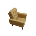 Ver imagem 1 de Poltrona Saturno para Sala de Estar Quarto Escritório Tecido Suede - Amarelo