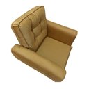 Ver imagem 3 de Poltrona Saturno para Sala de Estar Quarto Escritório Tecido Suede - Amarelo