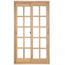 Ver imagem 1 de Kit Porta de Madeira Correr Lisa Pe621 Gold Esel 216 x 140 x 12cm