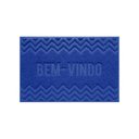 Ver imagem 1 de Capacho de Porta Pvc Antiderrapante 60x40cm - Zig Zag Azul
