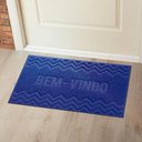 Ver imagem 2 de Capacho de Porta Pvc Antiderrapante 60x40cm - Zig Zag Azul