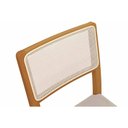 Ver imagem 4 de Cadeira Sala de Jantar Lola Madeira Maciça 2cmm004ca Kit 2un Carvalho/linho Bege Tela Bege A058a -