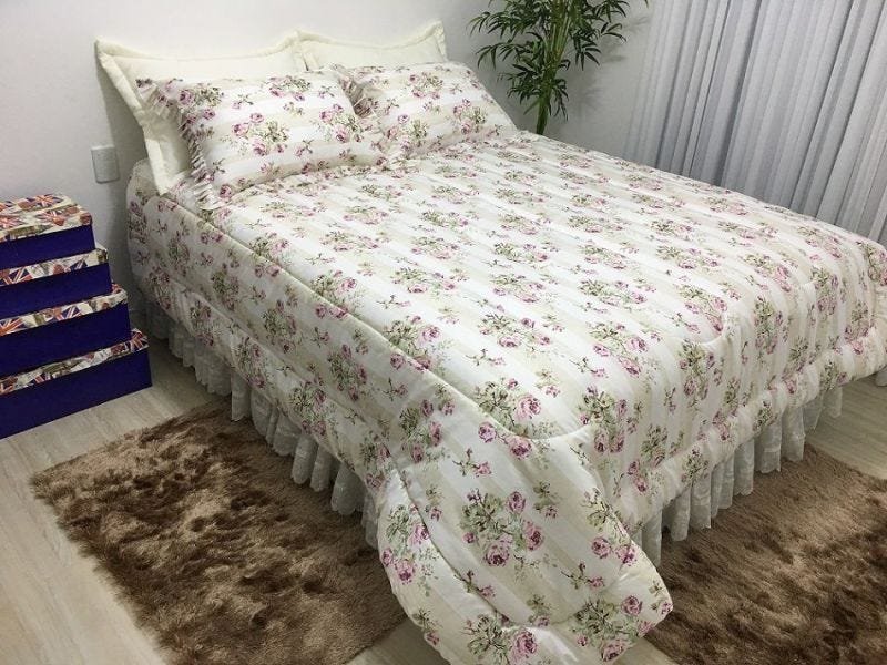 Edredom Casal Gigante Microfibra 220 x 240 cm M14 Tefem - 1