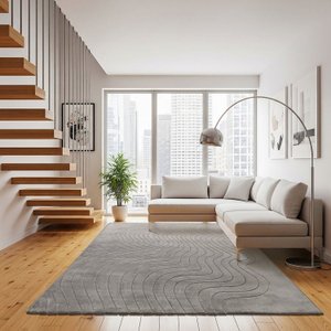 Tapete 200x250 Movimentos Curvas Cromio Tapete São Carlos