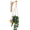 Kit 2 Suportes Mão Francesa Madeira p/ Plantas, Macramê c/ Gancho 30 cm - 3