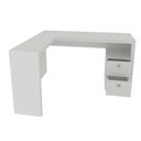Ver imagem 3 de Mesa para Escritório com 2 Gavetas Branco Tecnomobili Me4129 Cor: Branco