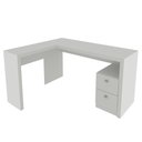 Ver imagem 2 de Mesa para Escritório com 2 Gavetas Branco Tecnomobili Me4129 Cor: Branco