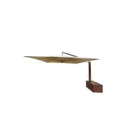 Ombrelone de Madeira C/ Floreira 3x3m Lateral Quadrado - Creme - 1