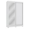 Guarda Roupa 2 Portas Correr Espelho Pés Branco Cb01n571-br - 3