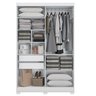Guarda Roupa 2 Portas Correr Espelho Pés Branco Cb01n571-br - 2