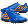 Chuteira Society Umbro Orbit Jr - Azul e Laranja 30 - 3