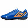 Chuteira Society Umbro Orbit Jr - Azul e Laranja 30 - 2