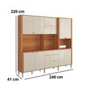 Ver mais imagens de Kit Cozinha Compacta 240cm com 10 Portas e 4 Gavetas Astra Lukaliam Móveis