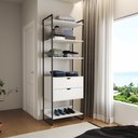 Ver imagem 1 de Modulo Closet Industrial com Gaveta Ferro Preto Branco