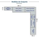 Ver imagem 3 de Cozinha Compacta Planejada 10 Peças 1 Paneleiro Duplo 5 Aéreos 4 Balcões Soho CabeCasa MadeiraOriginals Azul/B
