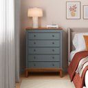 Ver imagem 1 de Cômoda 5 Gavetas - Cinza
