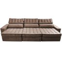 Ver imagem 5 de Sofá Retrátil e Reclinável 4,15m Cama inBox Big Star com SoftGel D40 Velupluma Castor