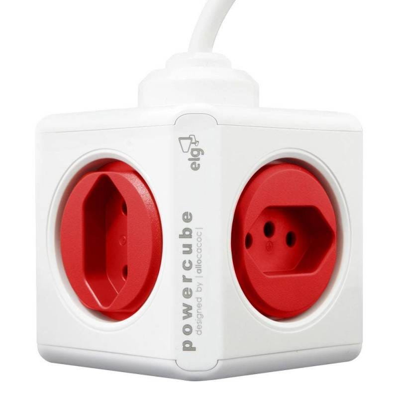 Adaptador de Tomada Power Cube Extended ELG 5 Tomadas Cabo de 3 Metros PWC-X5/3M - 5