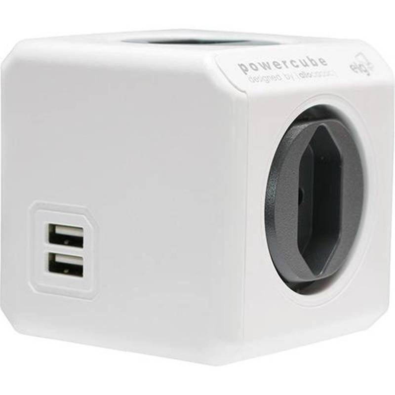 Adaptador Múltiplo De Tomadas Elg - 4 Tomadas + 2usb 2.4a + Cabo 3,0m - Bivolt - Mod. Extended Usb - 3